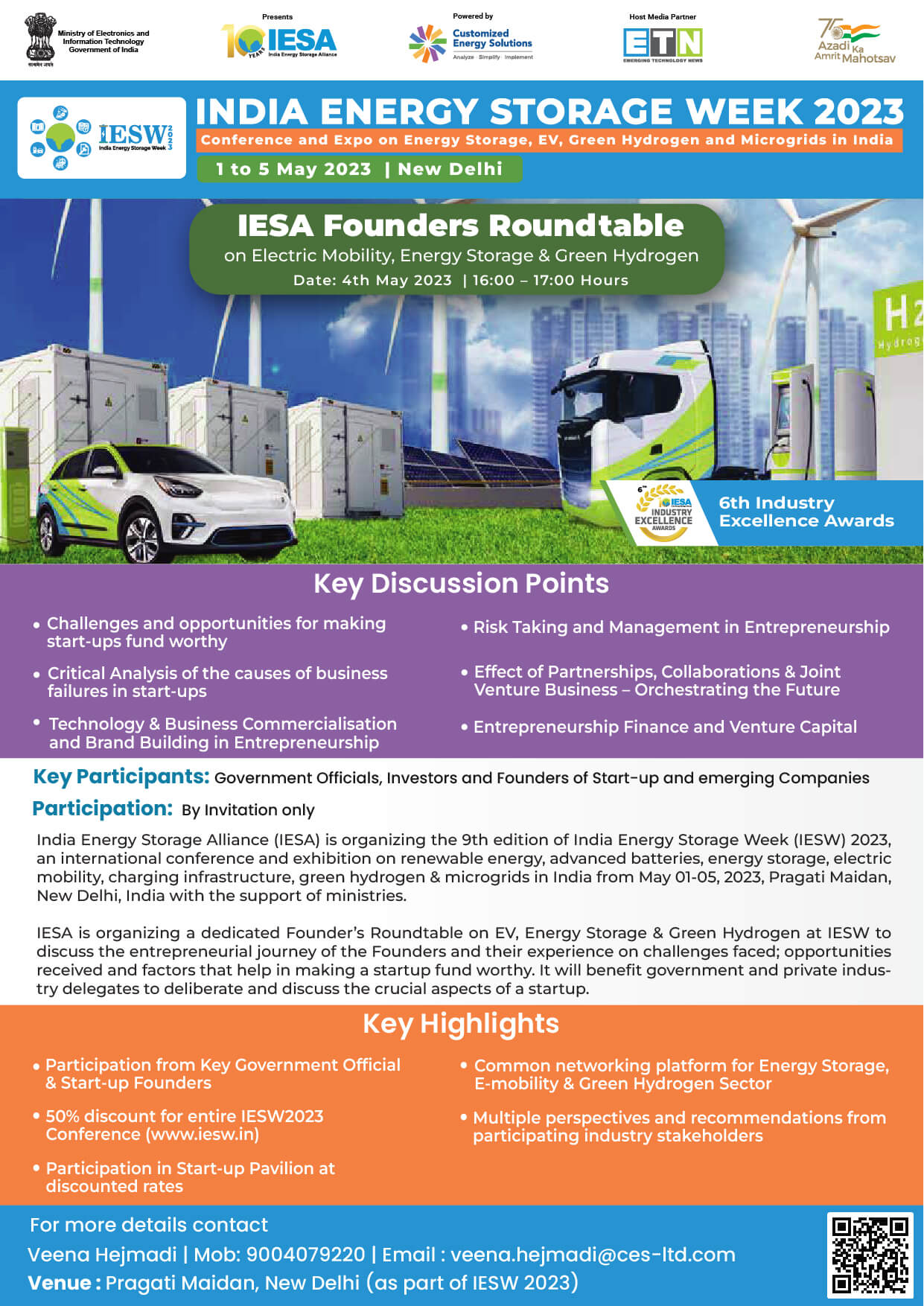 Founder's Roundtable - India Energy Storage Week 2023